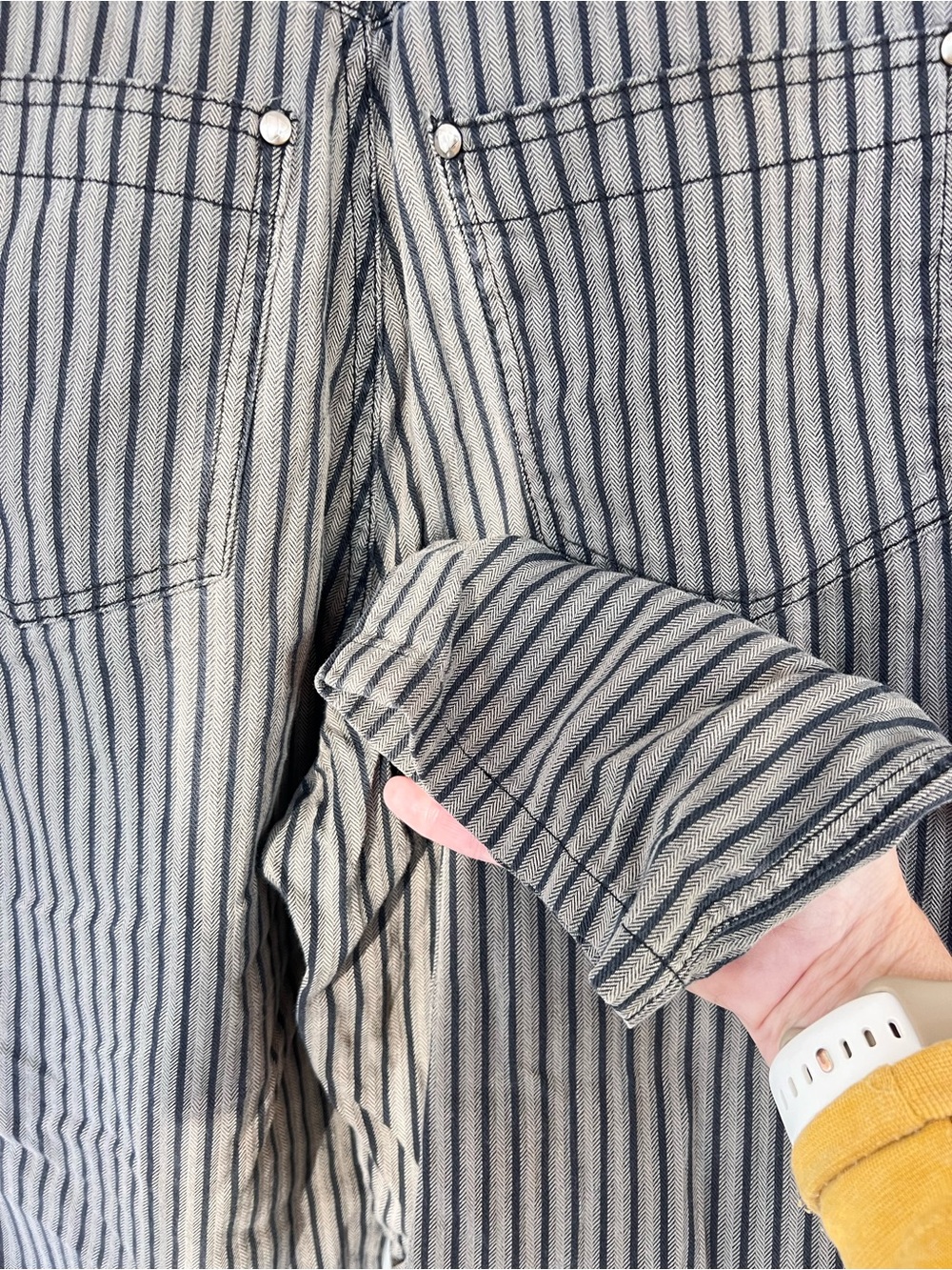 Vintage Liz Claiborne Striped Denim High-Waist Pants. Sz. 10 (modern Sm) - Picture 6 of 11